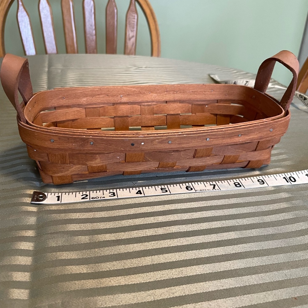 2001 Workshops of Geraldo Henn Woven Wood Basket with Handles - Home Accents